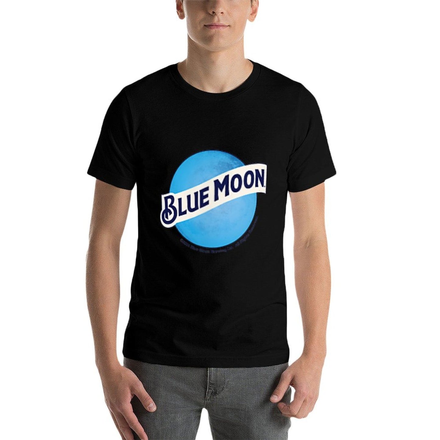 Blue Moon Round Logo Comfortable T-Shirt