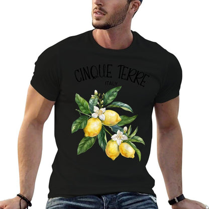 Cinque Terre Lemon Art Italian Fruit Lover Italy Riviera  Classic T-Shirt