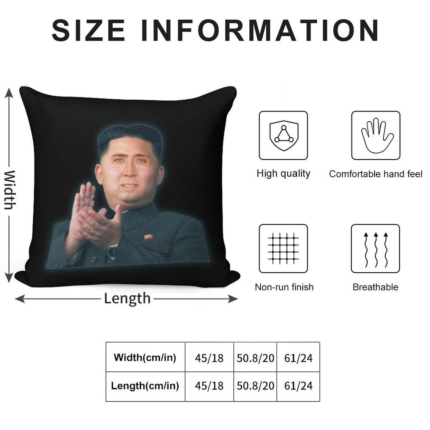Nicolas Cage Supreme Leader - Nicholas Cage - Nick Cage - Nic Cage Soft Easy Maintenance Throw Pillow