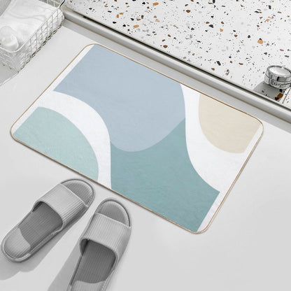 Abstract Pastel Organic Shapes  High-Traffic Bath Mat