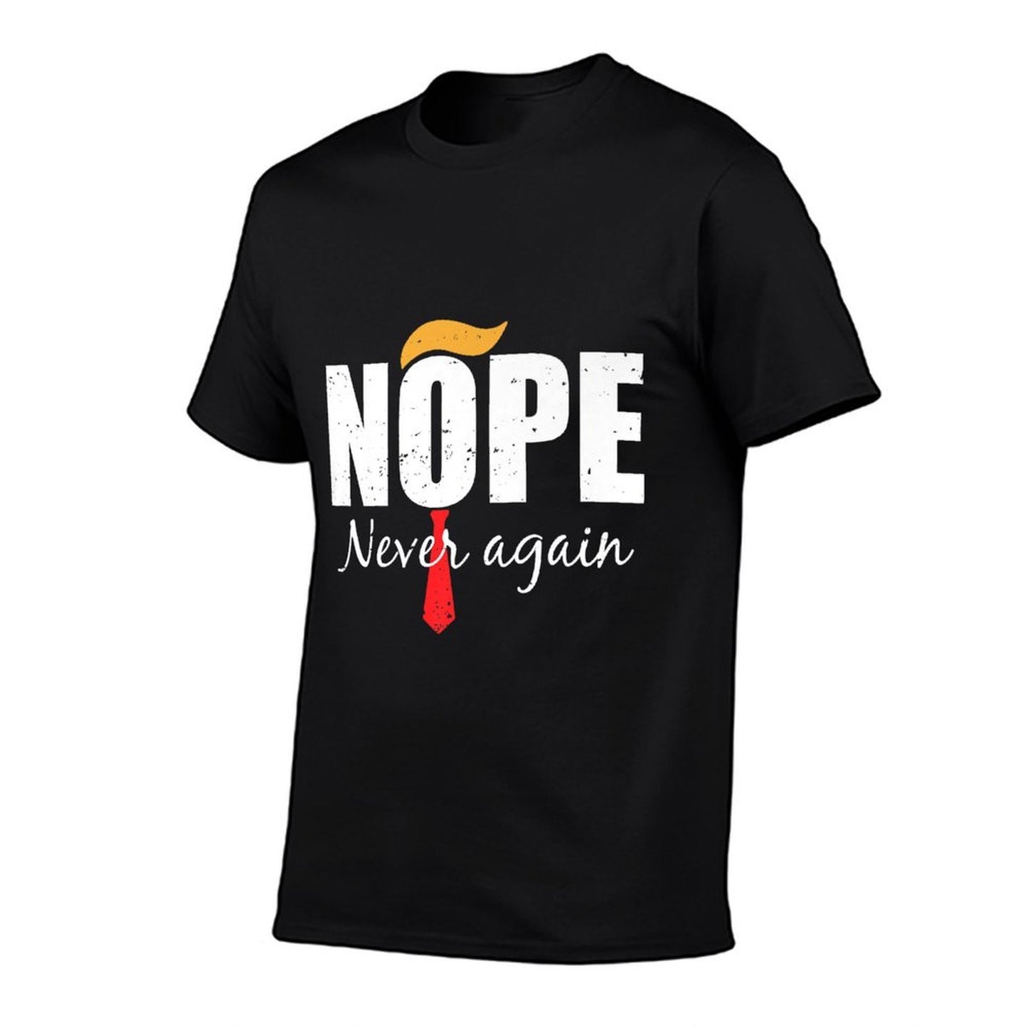 Nope Never Again Funny Trump Hair Premium  Trendy Pattern T-Shirt