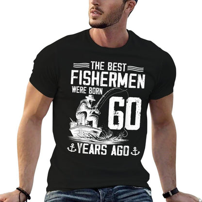 60 Year Old Gift Men Fisherman 60 Birthday Fishing 60th BDay  Quick-drying T-Shirt