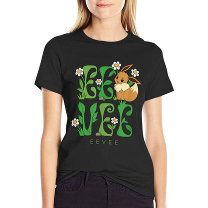 Pokémon - Eevee Floral First Generation Normal Type  Easy-care T-Shirt