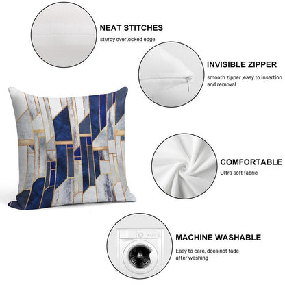 Blue Winter Sky Soft Luxury Feel Throw Pillow