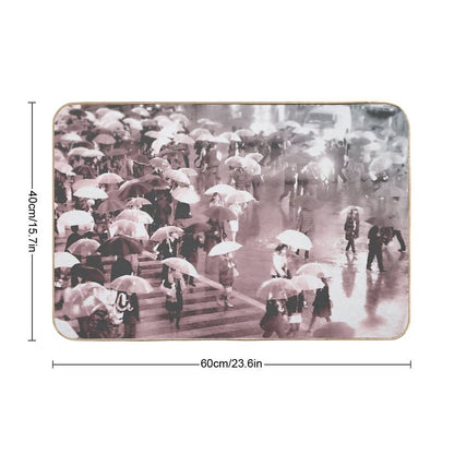 Rainy Day in Shibuya  Toxin-Free Bath Mat