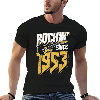 Rockin' Since 1953 Vintage Rock Music Fan 70th Birthday  Odor-resistant T-Shirt