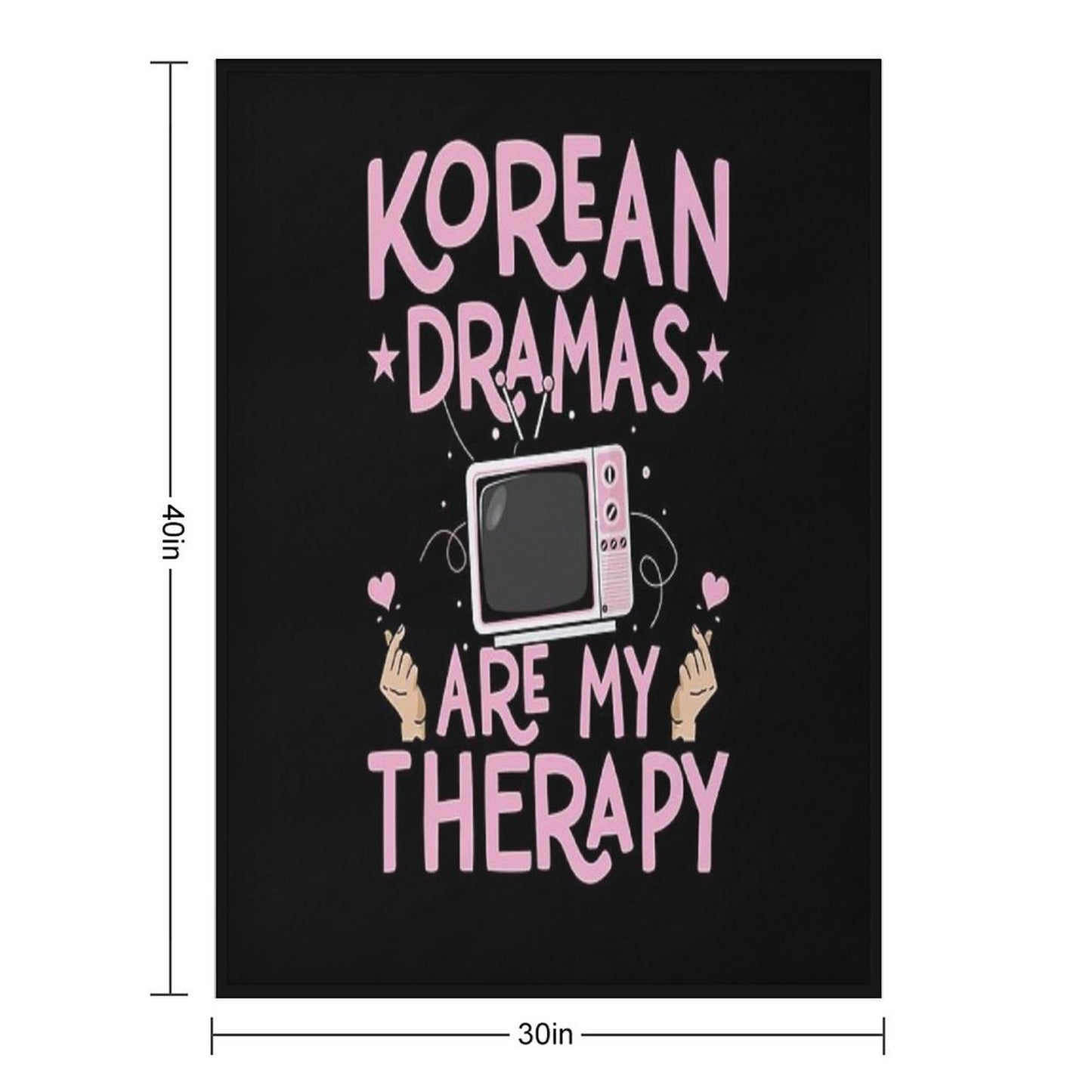 Korean Dramas Are My Therapy Shirt, K-Drama Fan Shirt, K-Drama Addict Shirt, Korean Drama Lover Shirt, Korea Oppa Shirt, K Drama Durable Throw Blanket