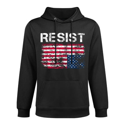 Resist American Upside Down Distress Vintage Easy Care Hoodie