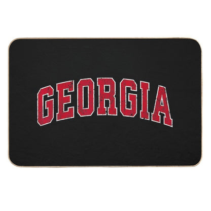 Mens Womens Kids Georgia GA Vintage Sports Red Varsity Style  Long-Lasting Bath Mat