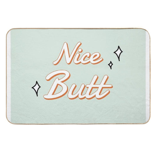 Nice Butt Bathroom Art  Pet-Safe Bath Mat