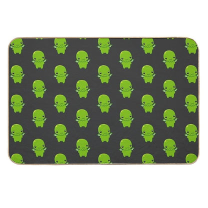 Chibi Cthulhu - The Green Monster  Pet-Safe Bath Mat