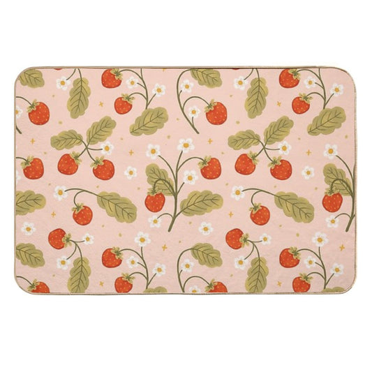 Sweet Strawberries  Non-Slip Bath Mat