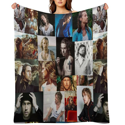 Julien Doré French Singer Collage All-season Throw Blanket