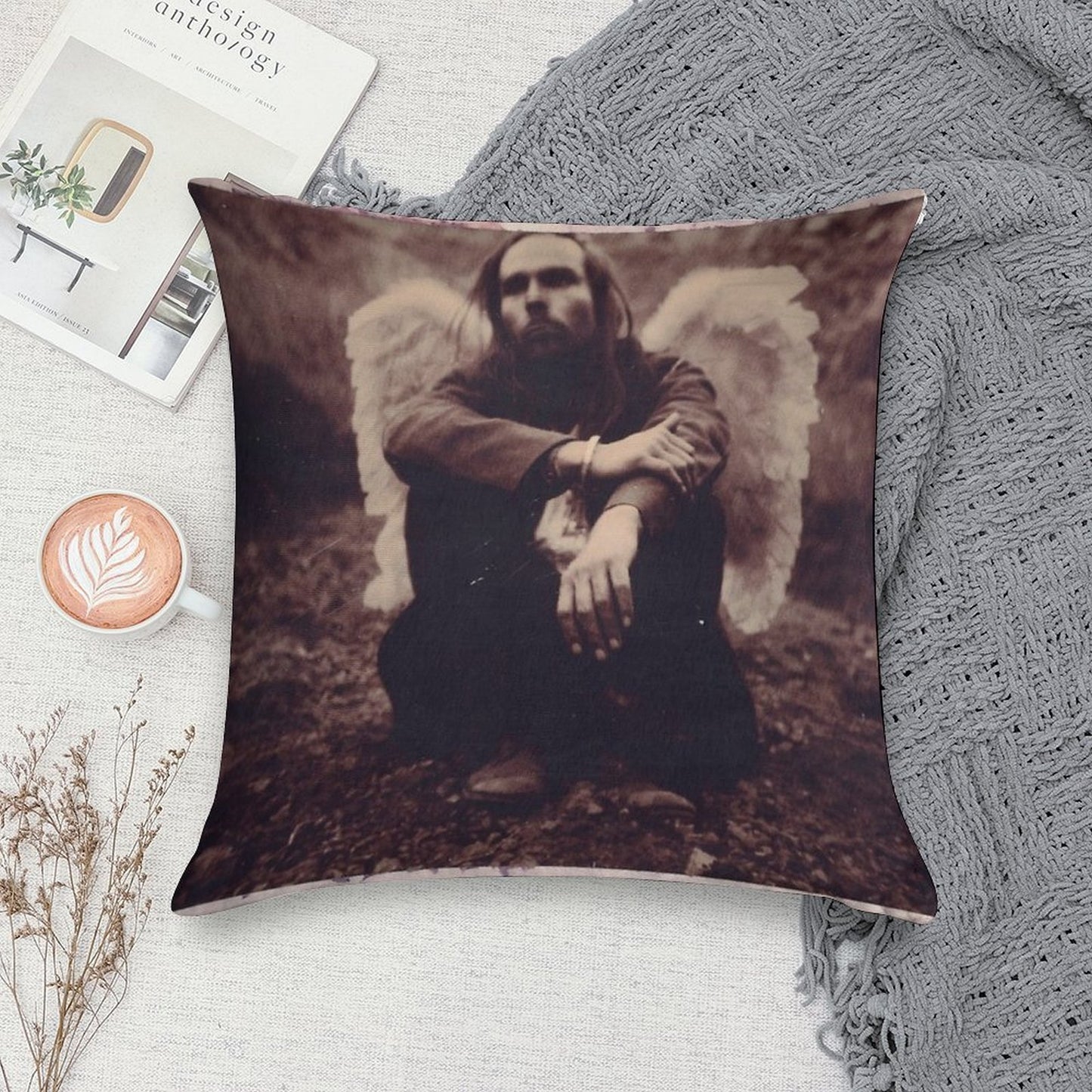 Fallen Angel Soft Home Decor Throw Pillow