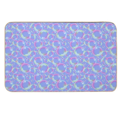 Bubbly Bubbles (Blue) Durable Bath Mat