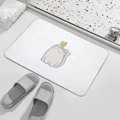 Fin, The Cat  Easy To Clean Bath Mat