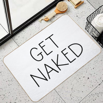 Get Naked White  Slip-Resistant Bath Mat