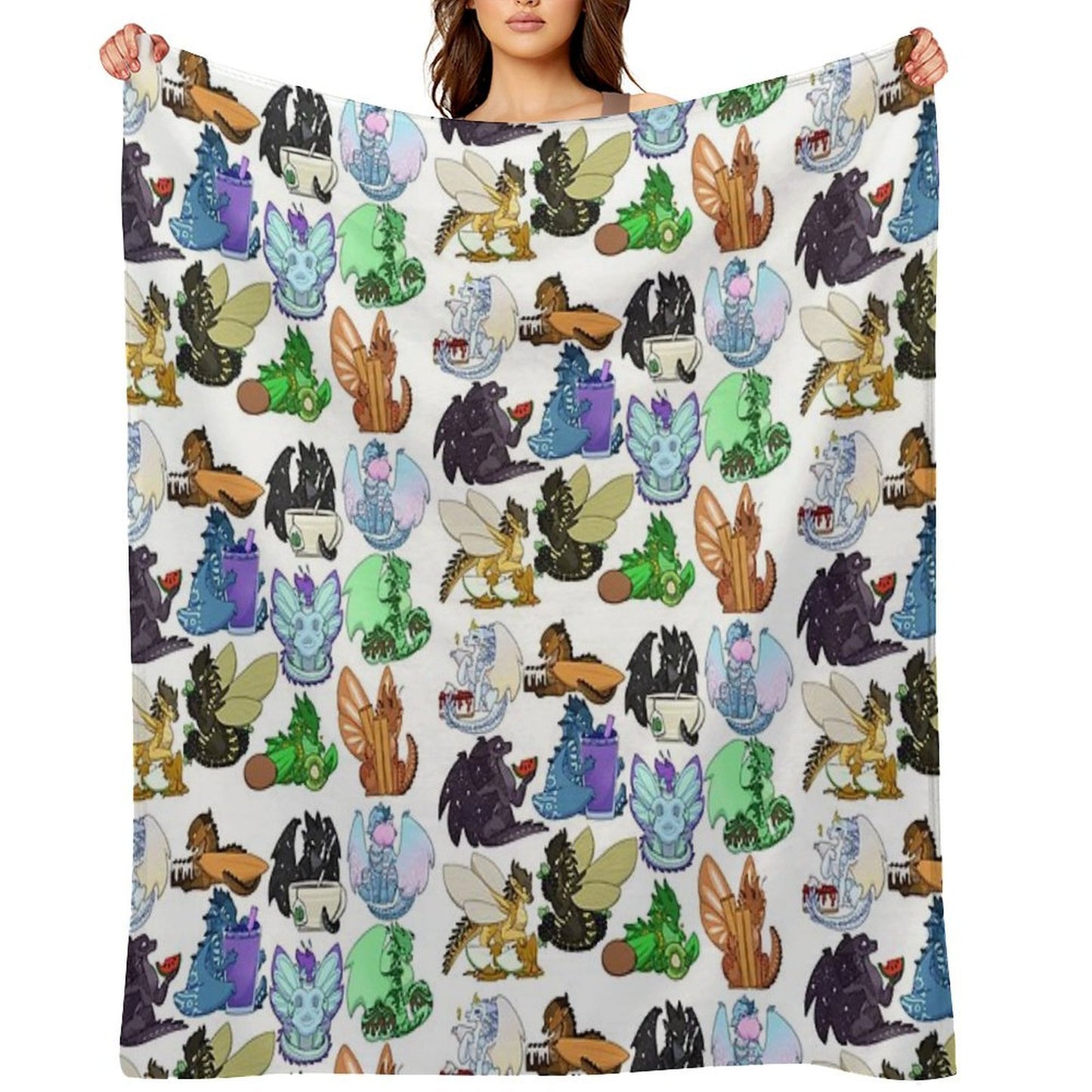 Wings of Fire with Foods Batch 2 Compact Throw Blanket