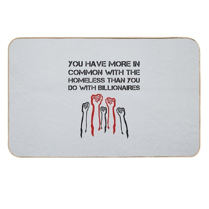 Communist Socialist Left Class Solidarity Anti Billionaire  Eco-Friendly Bath Mat
