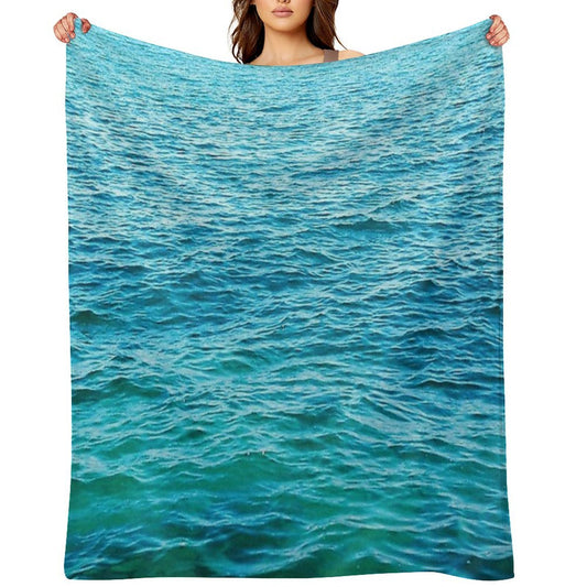 Turquoise Ocean Multi-functional Throw Blanket