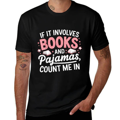 Book  Pajamas Humorous Book Lover Funny Reading Bedtime  Lightweight T-Shirt