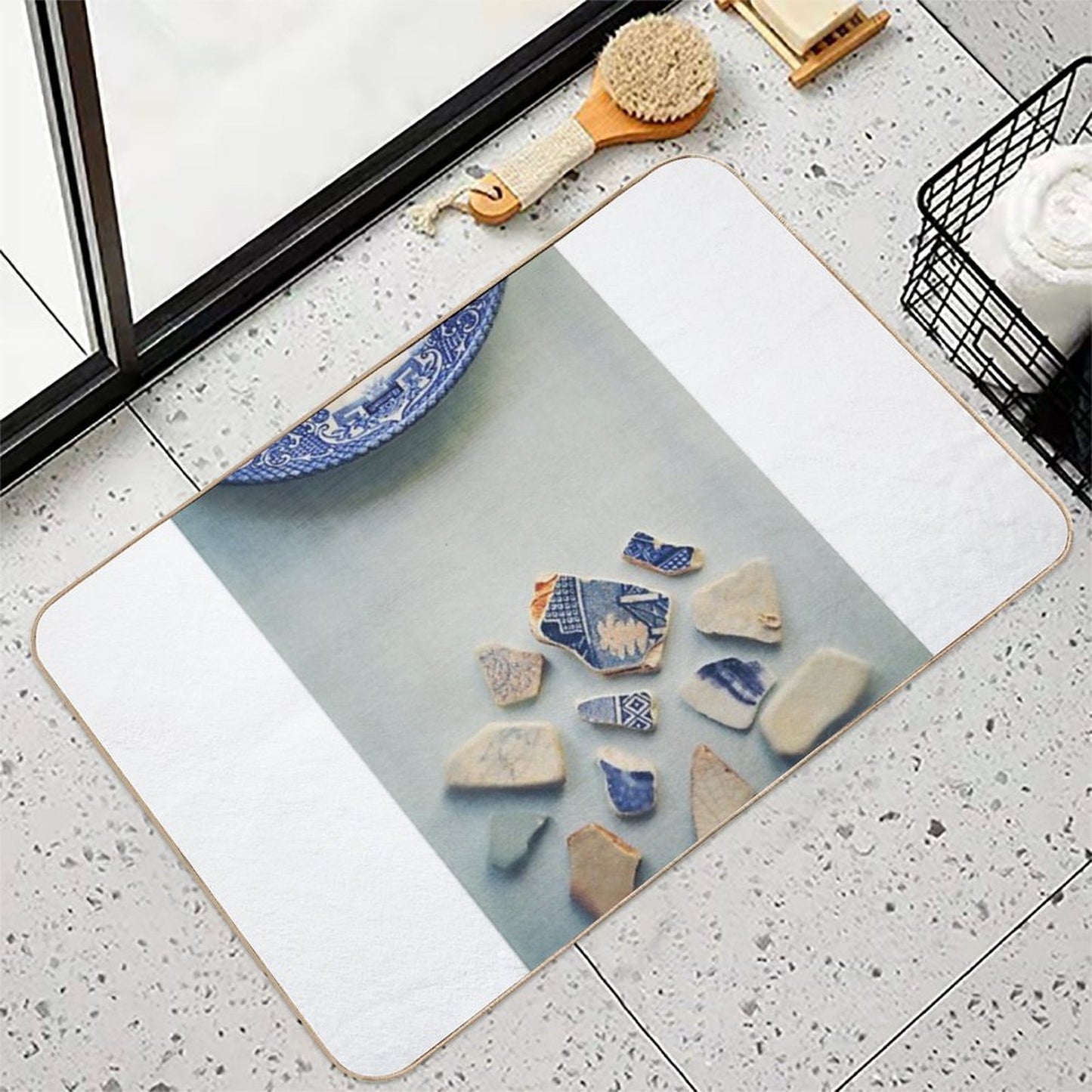 Picking Up The Broken Pieces.  Odorless Bath Mat