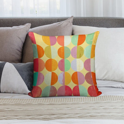 Sunrise Soft Short Plush Fabric Throw Pillow