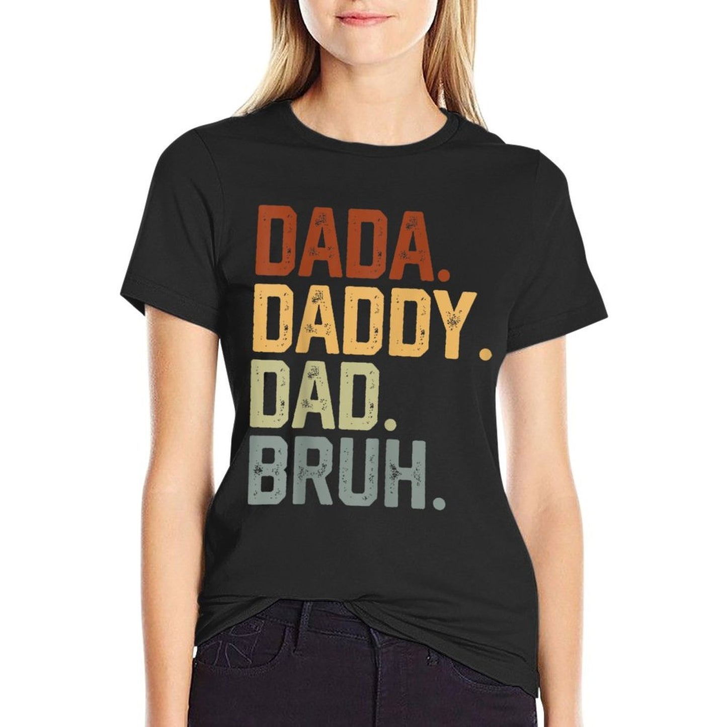 Dada Daddy Dad Bruh Retro Vintage Funny Fathers Day Vintage  Odor-resistant T-Shirt