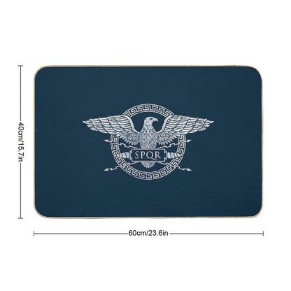 SPQR Roman Empire Eagle Emblem - Vintage White  Odorless Bath Mat