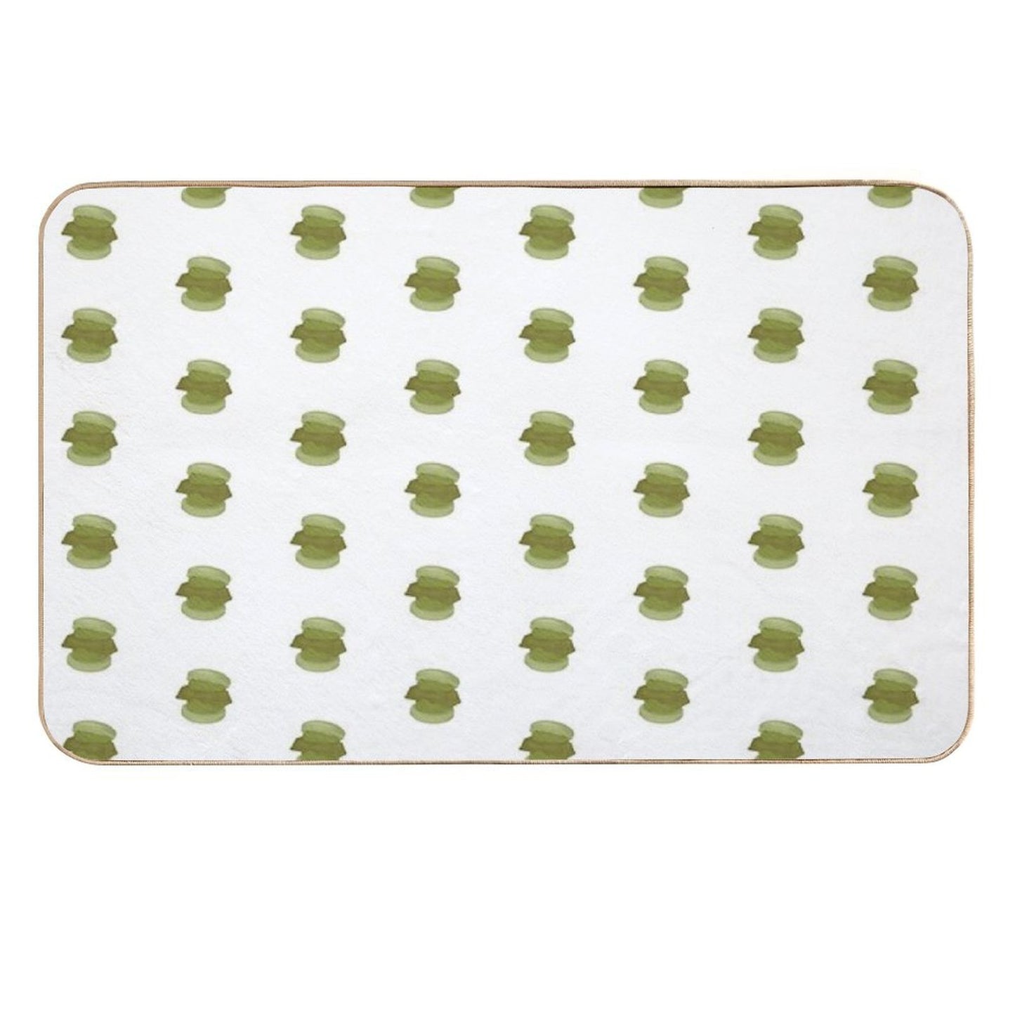 Matcha Kitkat Fatcaron  Easy Maintenance Bath Mat