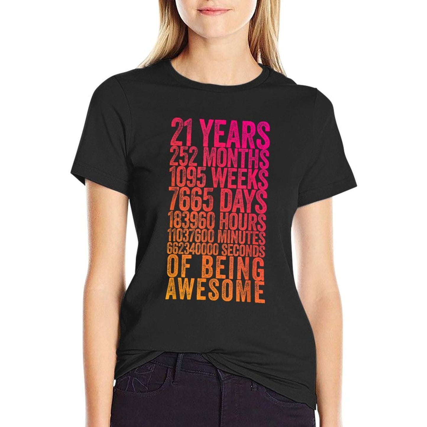 Funny 21st Birthday Old Meter Funny 21 Year Old Gifts  Durable T-Shirt