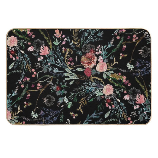 Midnight Floral  Stain-Proof Bath Mat