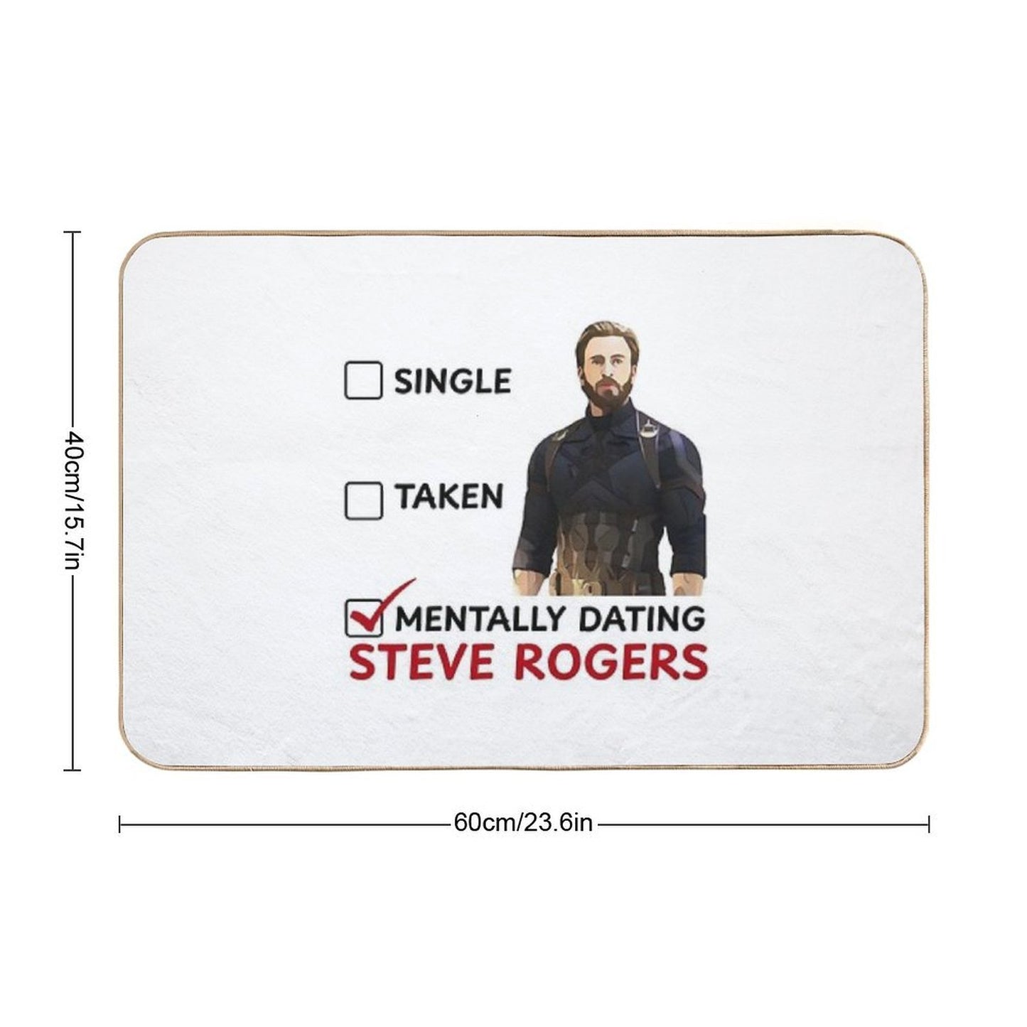 Relationship Status Mentally Dating Steve Rogers  Easy To Clean Bath Mat