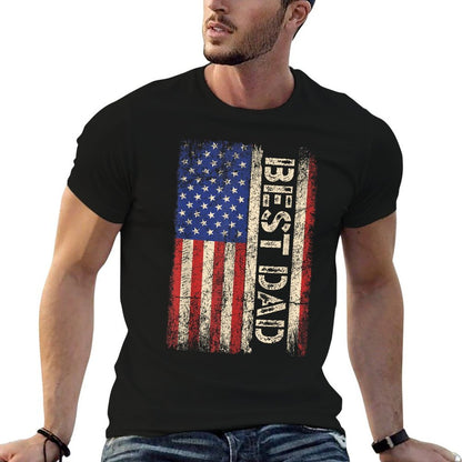 Best Dad Ever US American Fathers Day Men  Breathable T-Shirt
