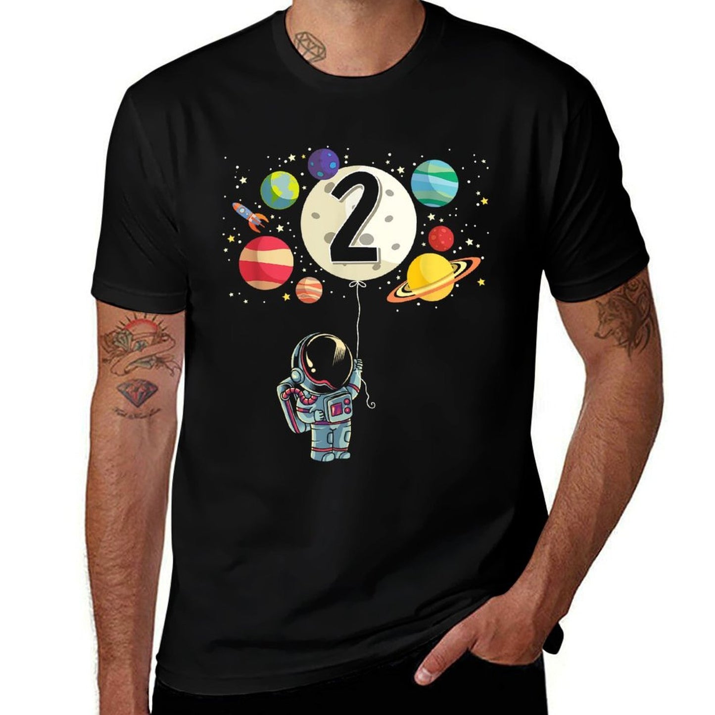 2 Years Old Birthday Boy Gifts Astronaut 2nd Birthday  Classic T-Shirt
