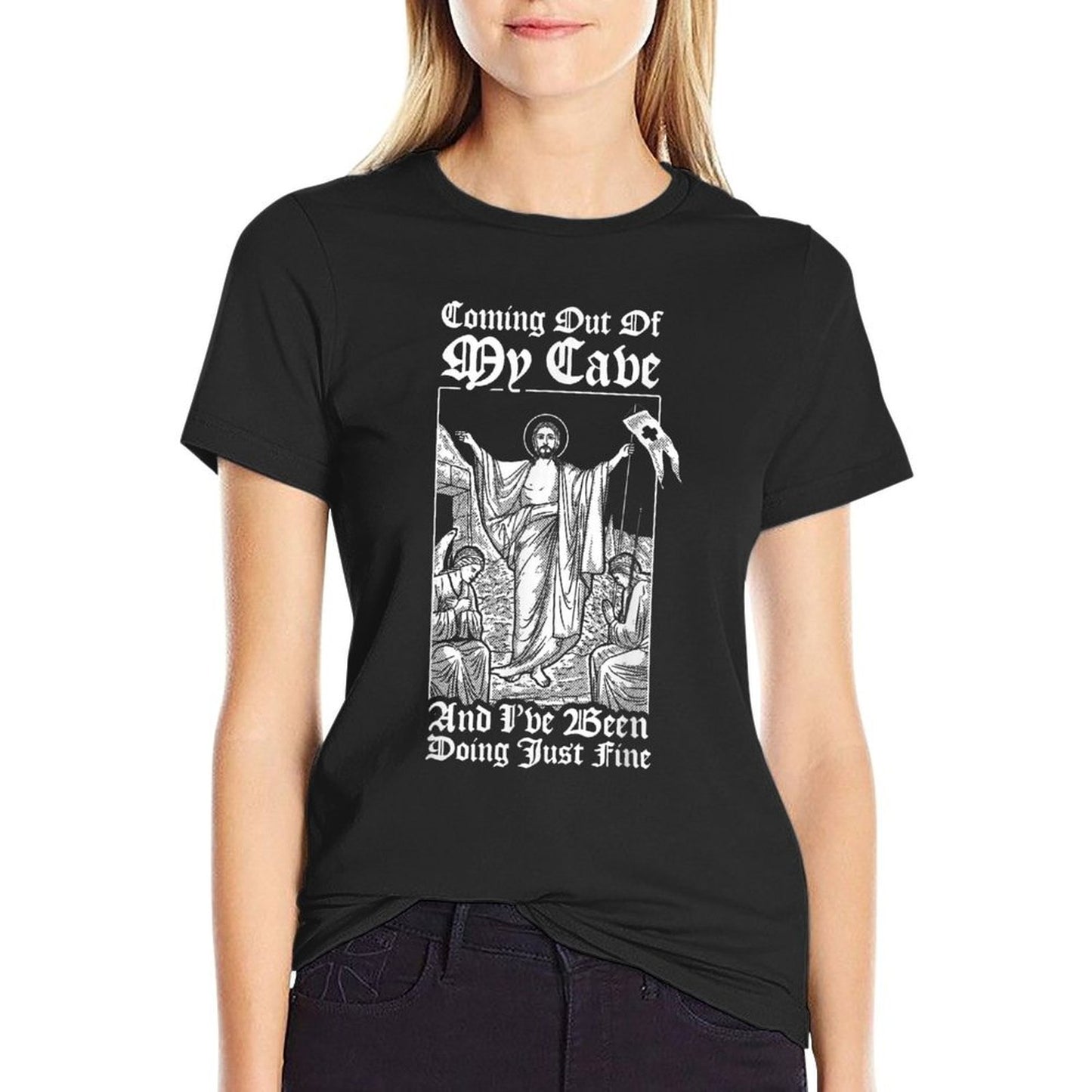 Coming Out Of My Cave Jesus - Christian Easter Meme  Quick-drying T-Shirt