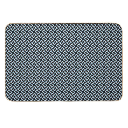 Big City Mixed Blue Signal  Fade-Resistant Bath Mat