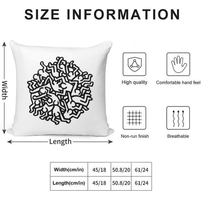 Haring Pop Art Soft Luxury Feel Throw Pillow