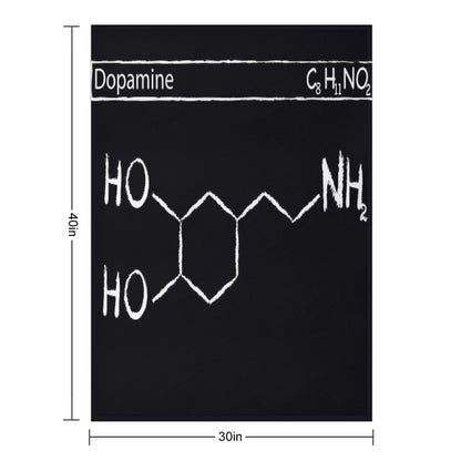 Dopamine Molecule T-Shirt Essentials- Chemistry Gift Wrinkle-free Throw Blanket