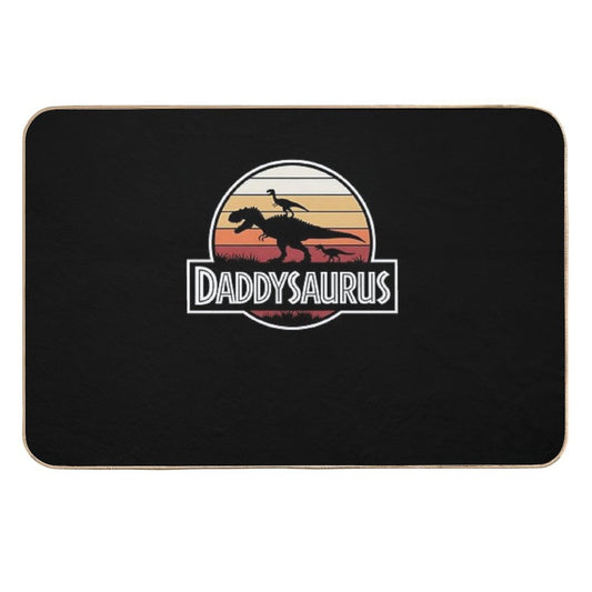 Daddy Dinosaur Daddysaurus 2 Kids Father's Day Gift For Dad  Rapid-Drying Bath Mat