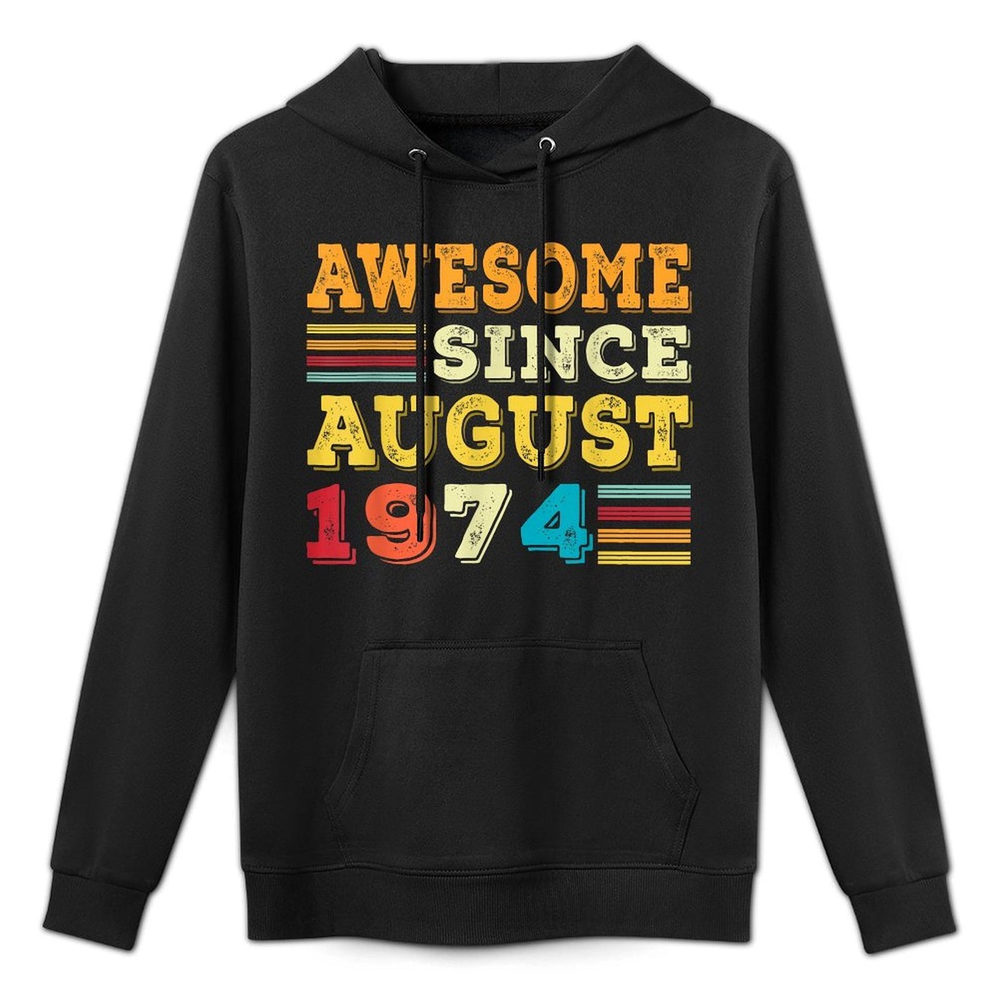 50 Years Old Awesome Since August 1974 50th Birthday Gifts Casual Wear Hoodie