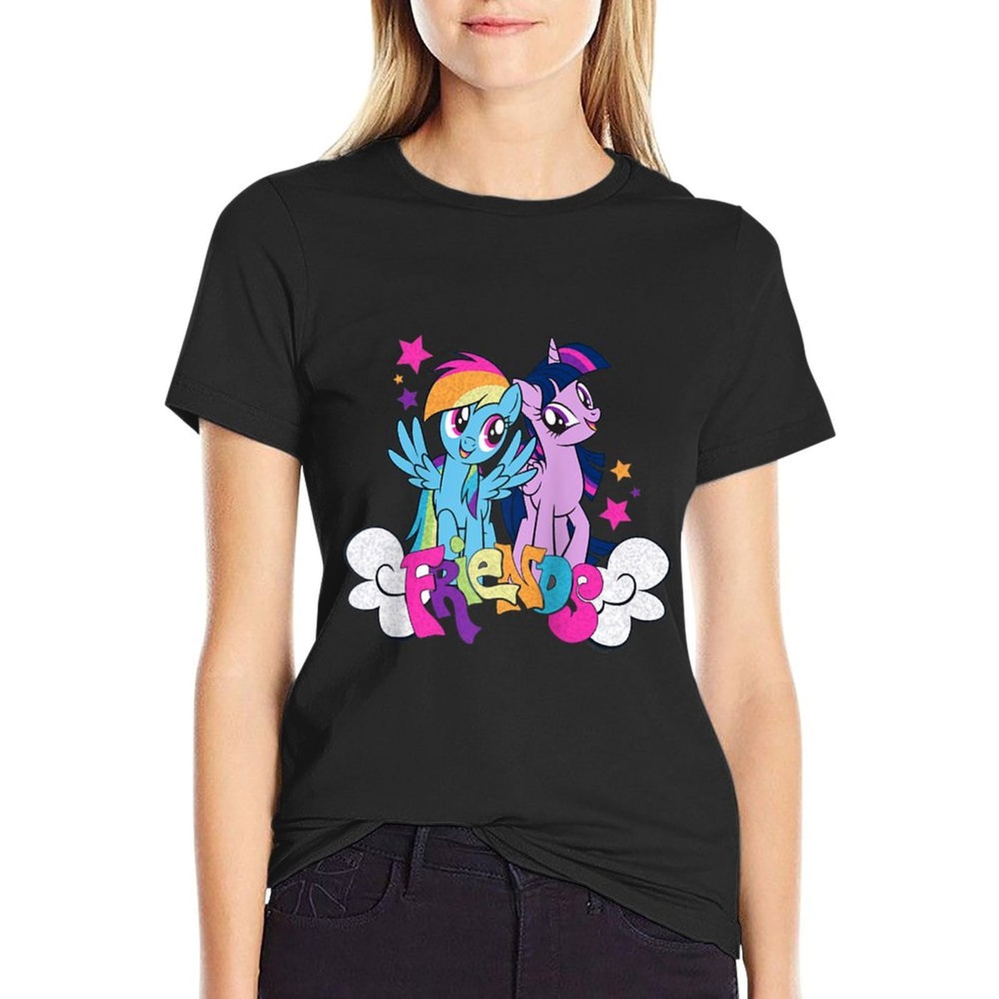 My Little Pony Friendship Is Magic Rainbow Twilight Friends Raglan Baseball  Easy-care T-Shirt