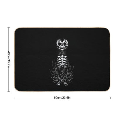 Gothic Black Cat  Easy To Clean Bath Mat