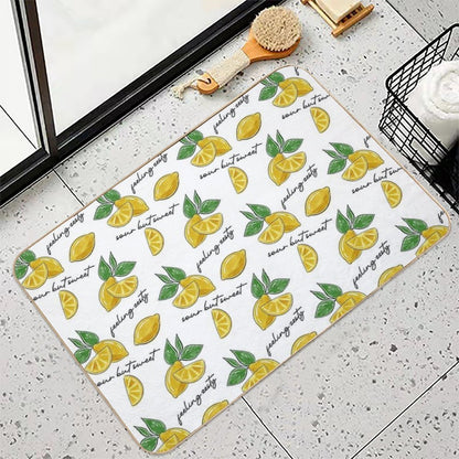 Lemons  Repositionable Bath Mat