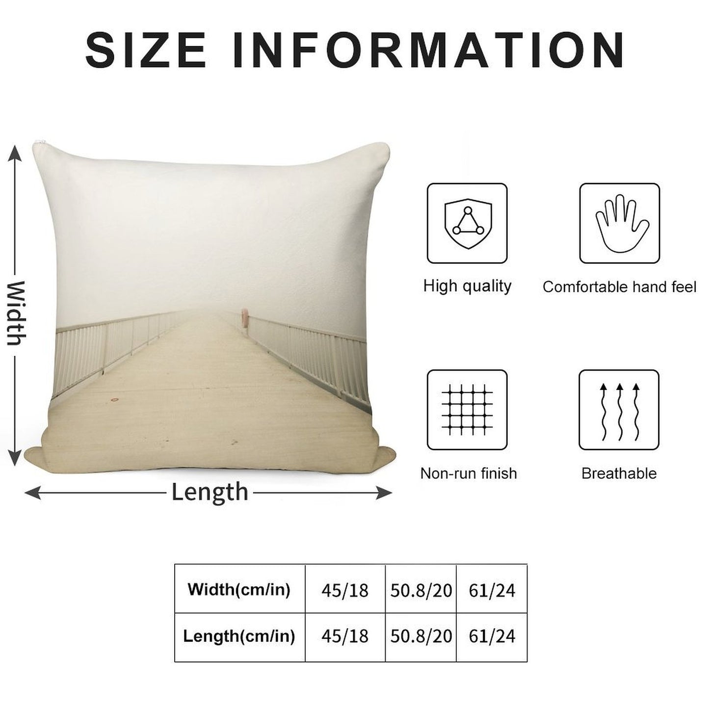 Nowhere Soft Fade-Resistant Throw Pillow