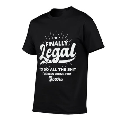 Finally Legal Funny 21st Birthday  Eco-friendly Material T-Shirt