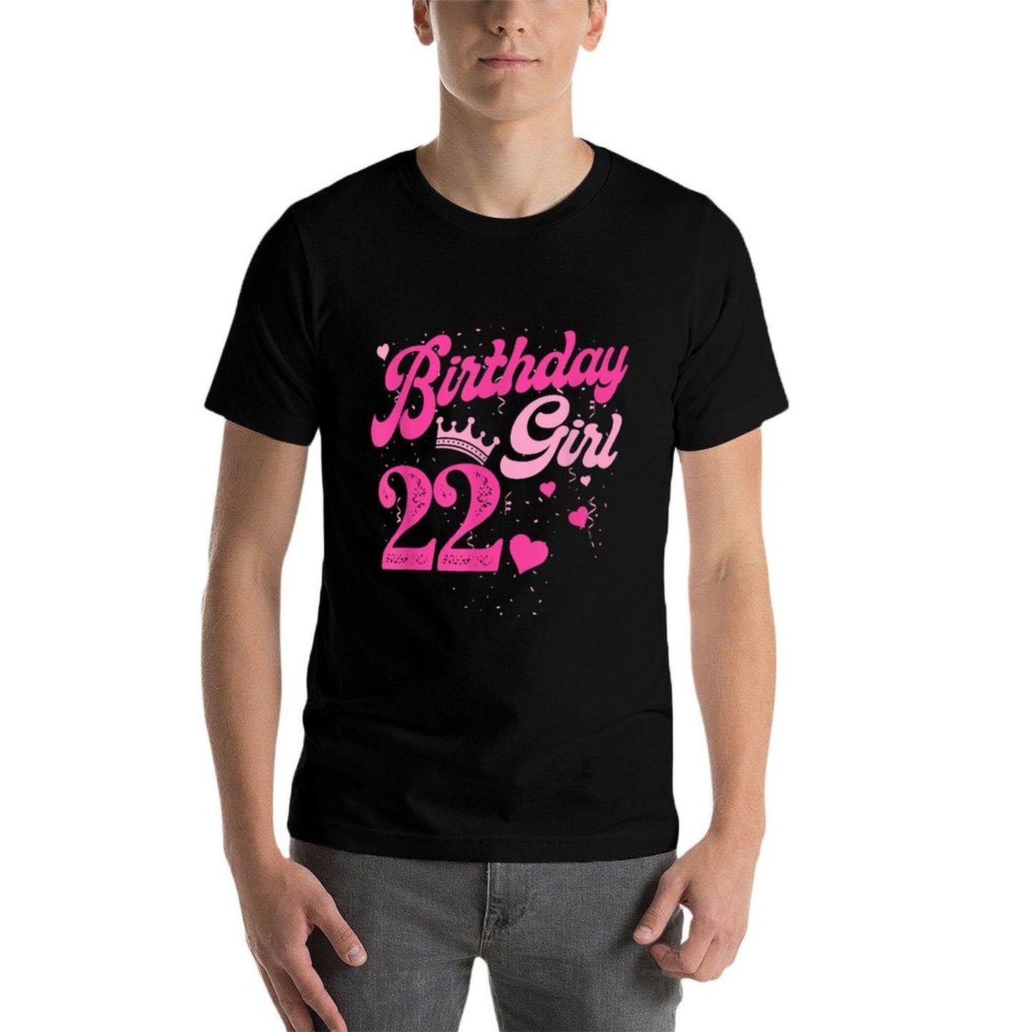 22nd Birthday Girl Crown 22 Years Old Bday  Cotton T-Shirt