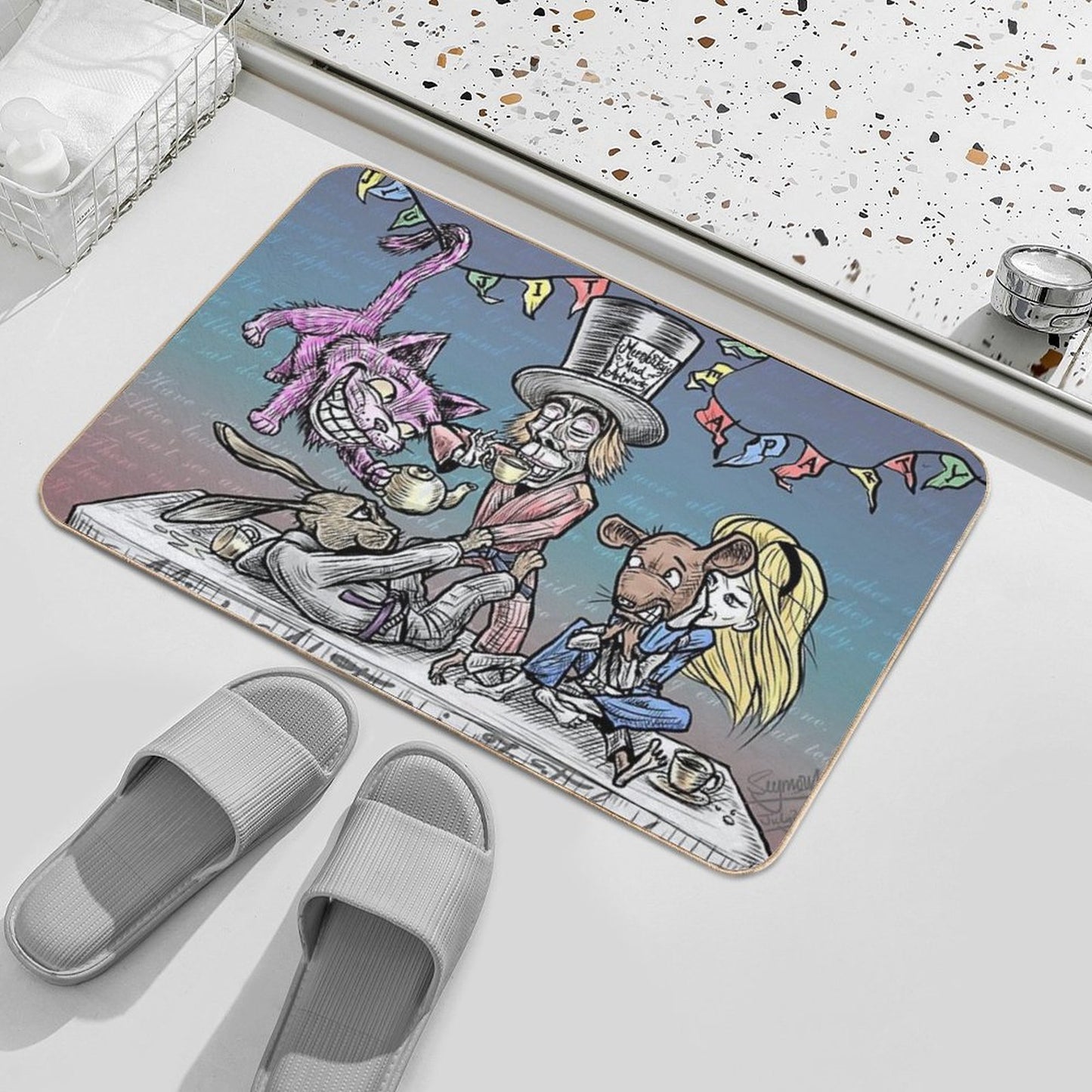 Mad Jiu Jitsu Tea Party Durable Bath Mat