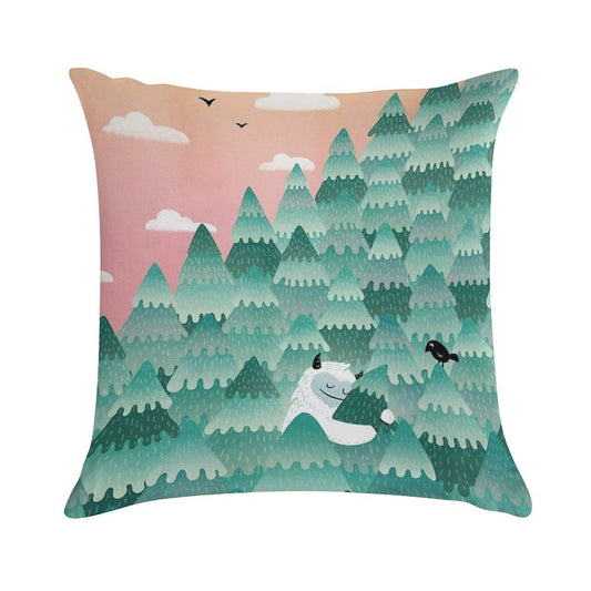 Tree Hugger (Sunrise Version) Soft Fade-Resistant Throw Pillow