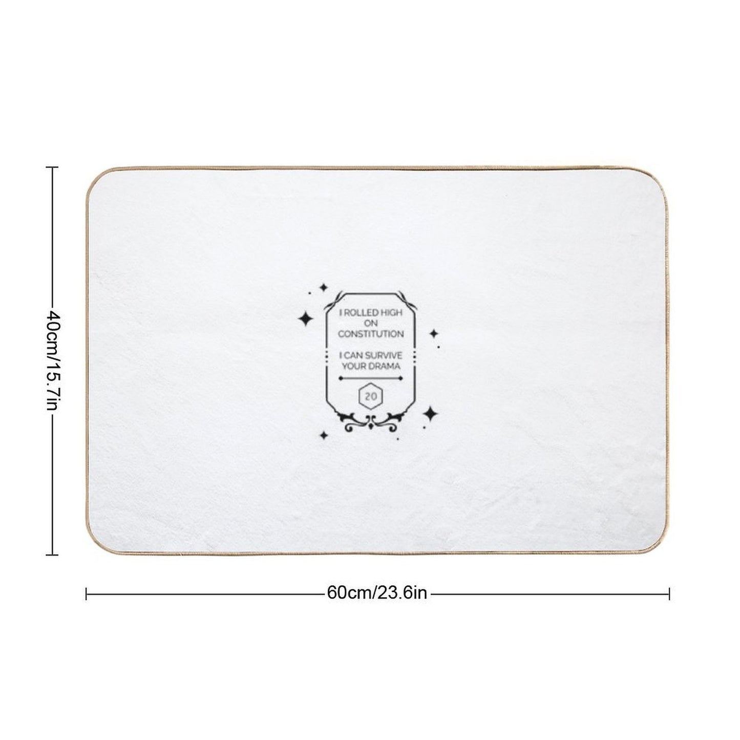 Dnd Constitution Roll  Easy To Clean Bath Mat